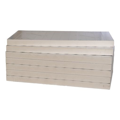 Lot de PIR 142 mm d'épaisseur - Rd 6,45 - Recticel Silver - Revêtement en aluminium - Bords droits - 600x1200 mm 3p/lot = 2,16 m²