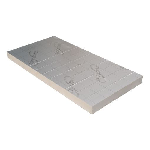 Lot de PIR 30 mm d'épaisseur - Rd 1,35 - Recticel Silver - Revêtement en aluminium - Bords droits - 600x1200 mm 16p/lot = 11,52 m²